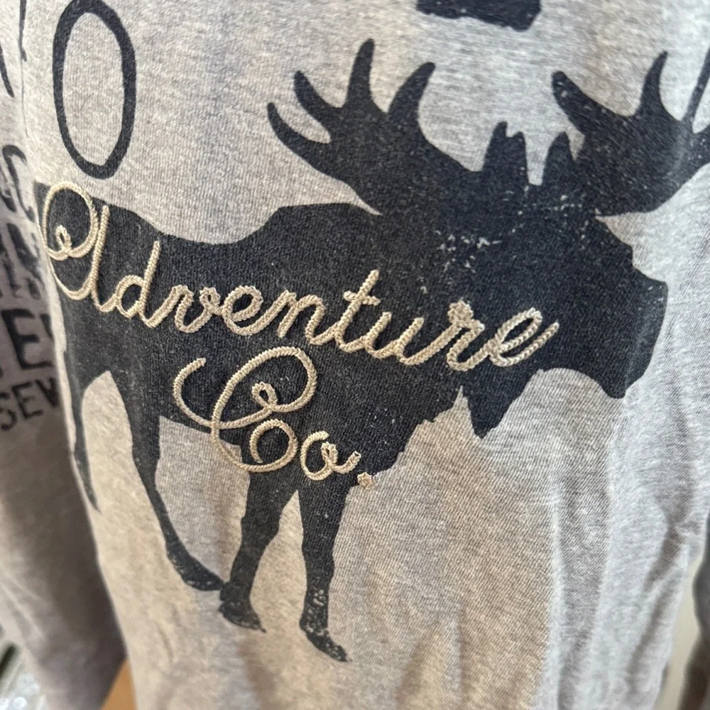 🫎 Gymboree Gray Yosemite Moose Long Sleeve Tee